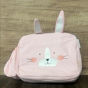 Kids Pink Bunny Lunch Bag with Ear Accents